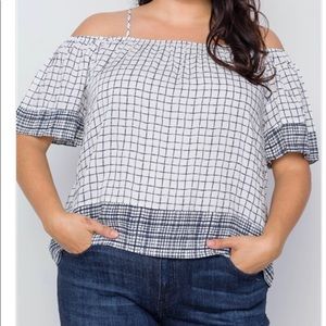 Plus size off the shoulder blouse